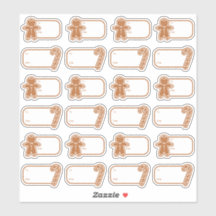 Gingerbread 24 Geschenkpapier Aufkleber