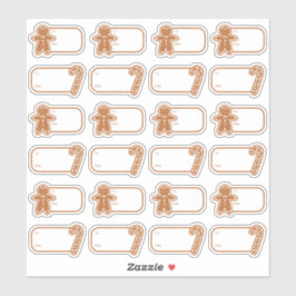 Gingerbread 24 Geschenkpapier Aufkleber