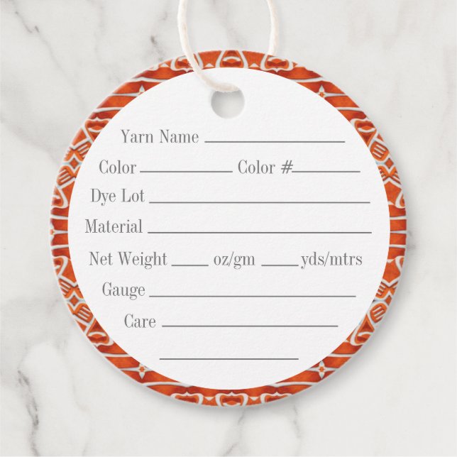 GINGERBREAD 2" Round Yarn Tags Geschenkanhänger (Vorderseite)