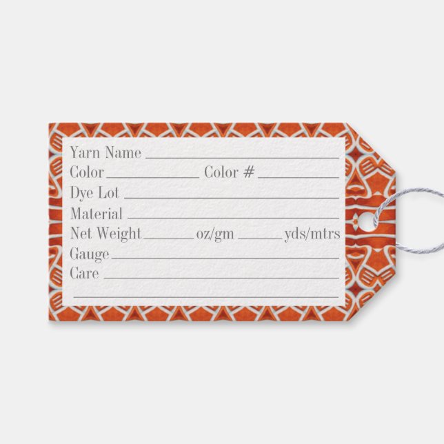 GINGERBREAD 3.5"x2" Garnmarken Geschenkanhänger (Vorderseite (Horizontal))
