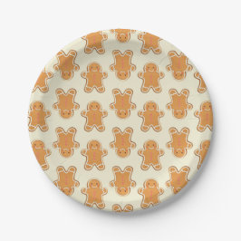 Gingerbread Baby Cookies Paper Plates Christmas Pappteller