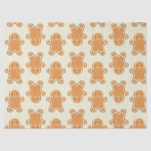Gingerbread Baby Gift Wrapping Paper Christmas Seidenpapier (Vorderseite)