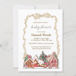 Gingerbread Babydusche Einladung