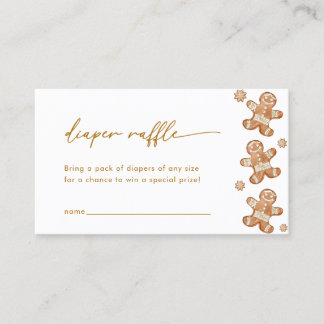 Gingerbread Babydusche Windelwaschkarte Visitenkarte