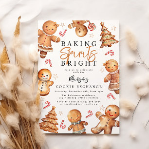Gingerbread Backen macht Weihnachten strahlend Einladung