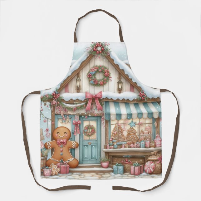 Gingerbread Bakery House Cutting Board Schürze (Vorderseite)