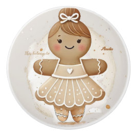 Gingerbread Ballerina Keramik Pul Keramikknauf