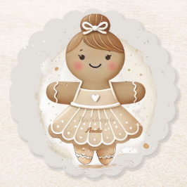 Gingerbread Ballerina Personalisiert Paper Unterse Untersetzer