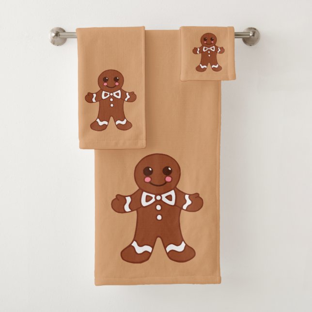  Gingerbread Bath Towel Set (Insitu)