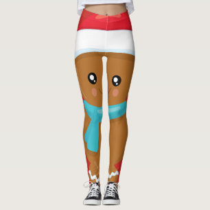 Gingerbread Boy Cookie Leggings
