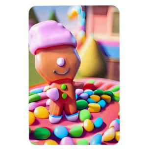 Gingerbread Boy macht gut - Ken Gage Art Magnet