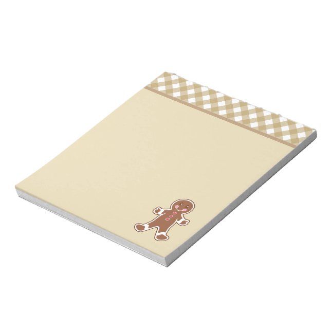 Gingerbread Boy Notepad Notizblock (Rotiert)