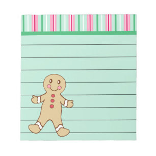 Gingerbread Boy Notepad Notizblock