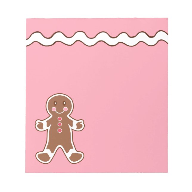 Gingerbread Boy Notepad Notizblock (Vorderseite)