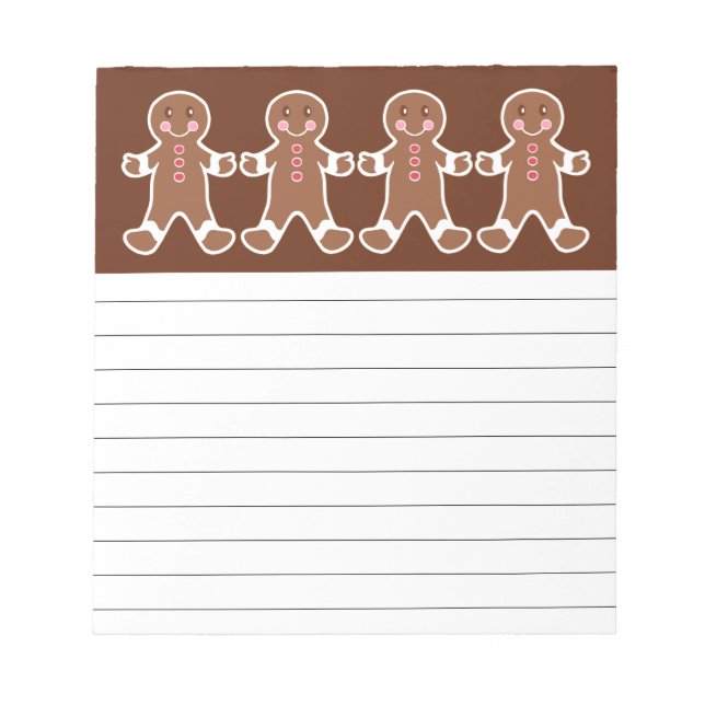 Gingerbread Boy Notepad Notizblock (Vorderseite)