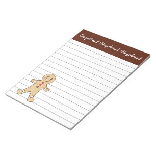 Gingerbread Boy Notepad Notizblock