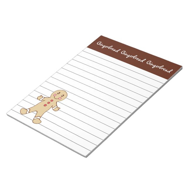 Gingerbread Boy Notepad Notizblock (angewinkelt)