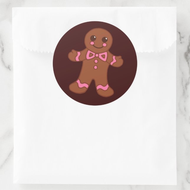 Gingerbread Boy Sticker (Tasche)