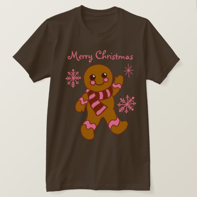 Gingerbread Boy Weihnachts-T - Shirt (Design vorne)