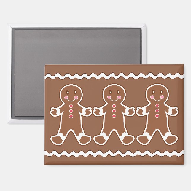 Gingerbread Boys Magnet (Vorderseite/Rückseite)