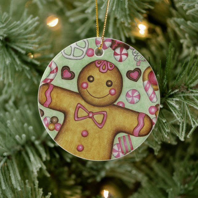 Gingerbread Candy Christmas Tree Holiday Ornament (Baum)