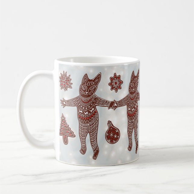 Gingerbread Cat &  Cookies, Christmas 2025 Mug Kaffeetasse (Links)