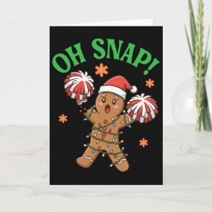 Gingerbread Cheerleading Weihnachtscookie Oh Snap  Karte
