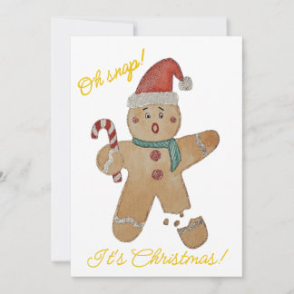 Gingerbread Cookie Flat Holiday Card Feiertagskarte