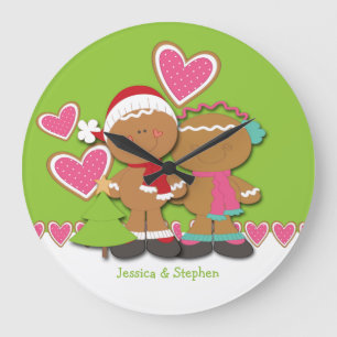 Gingerbread Cookie Große Wanduhr