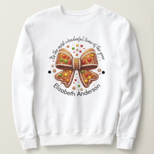 Gingerbread Coquette Elegante Weihnachtsbäume Cust Sweatshirt