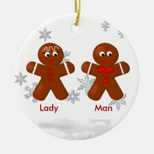 Gingerbread Couple Christmas Ornament
