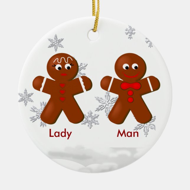 Gingerbread Couple Christmas Ornament (Vorne)