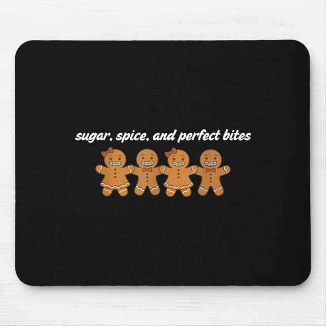 Gingerbread Dental Christmas Ortho Squad Orthodont Mousepad (Vorne)