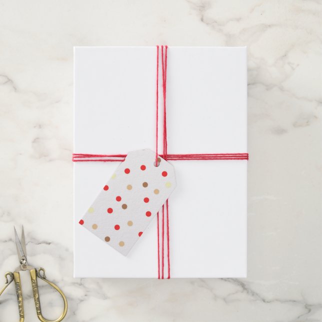 Gingerbread Dots-Gift-Tag Geschenkanhänger (Mit Garn)