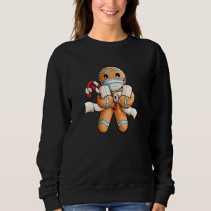 Gingerbread Face Mask Christmas 2020 Quarantine Pa Sweatshirt
