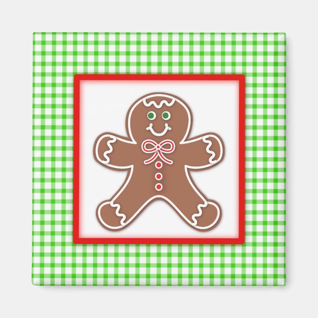 Gingerbread Friends Boy Magnet (Vorne)