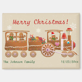Gingerbread Frohe Weihnachts-Express-Bahn Cartoon Magnet