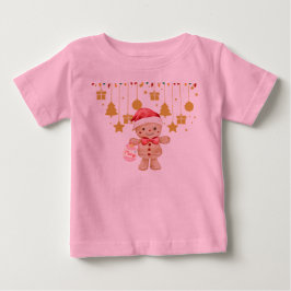 Gingerbread Frohe Weihnachtslichter Baby T-Shirt