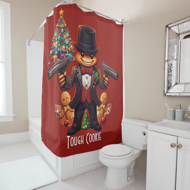 Gingerbread Gangster Duschvorhang (Beispiel)