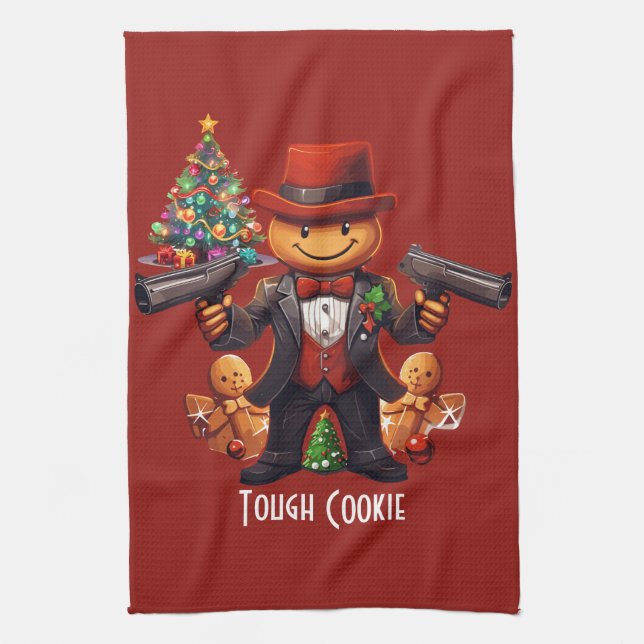 Gingerbread Gangster Geschirrtuch (Vertikal)