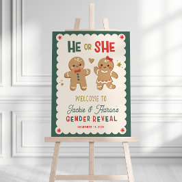 Gingerbread Gender Reveal Begrüßungszeichen