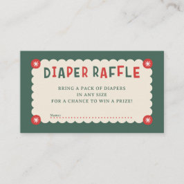 Gingerbread Gender reveal diaper raffle tickets Begleitkarte