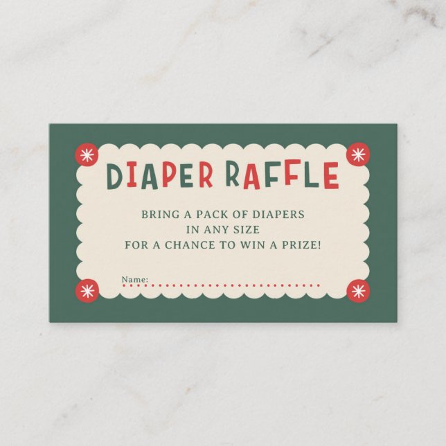Gingerbread Gender reveal diaper raffle tickets Begleitkarte (Vorderseite)