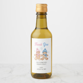 Gingerbread Gender Reveal Party Vielen Dank Weinetikett