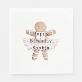 Gingerbread Girl Ballerina Ballet Geburtstag Serviette