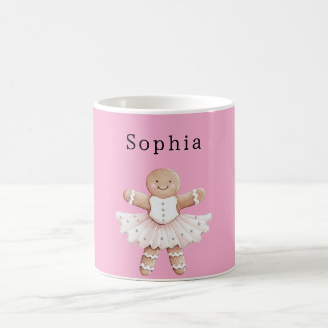 Gingerbread Girl Ballerina Ballet Kaffeetasse (Mittel)