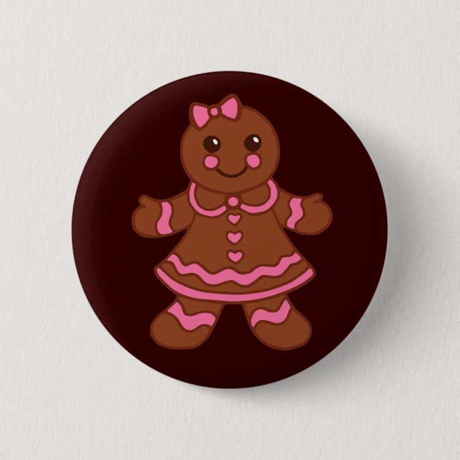 Gingerbread Girl Button (Vorderseite)