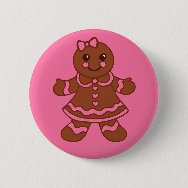 Gingerbread Girl Button (Vorderseite)