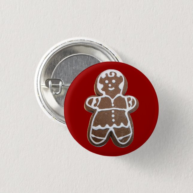 Gingerbread Girl Button (Vorne & Hinten)