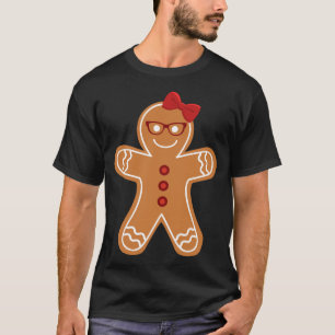 Gingerbread Girl Christmas Cookie Niedlich Teacher T-Shirt